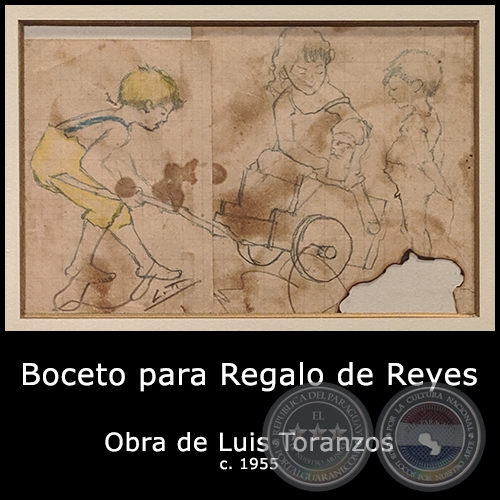 BOCETO PARA REGALO DE REYES - Obra de Luis Toranzos - c.1955